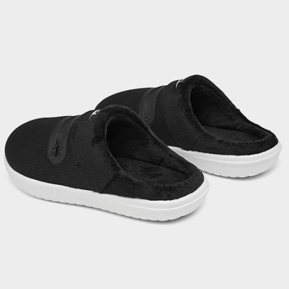 Nike Burrow NA Soft Foam Faux Fur Lined Slippers Black/White Women's 9 NIB - Picture 3 of 7